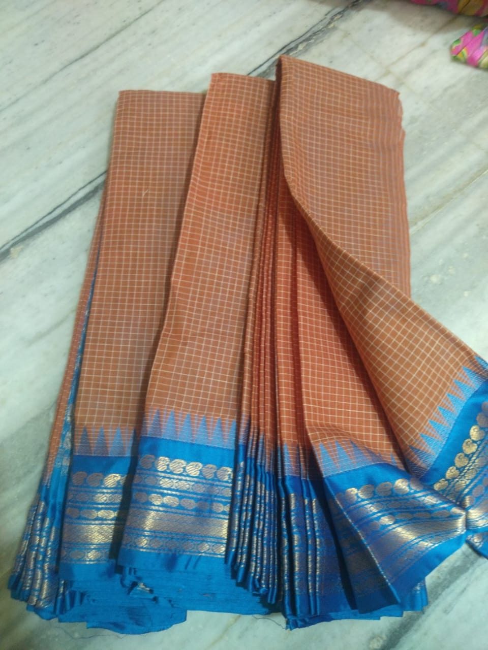 cotton gadwal sarees no blouse rich pallav