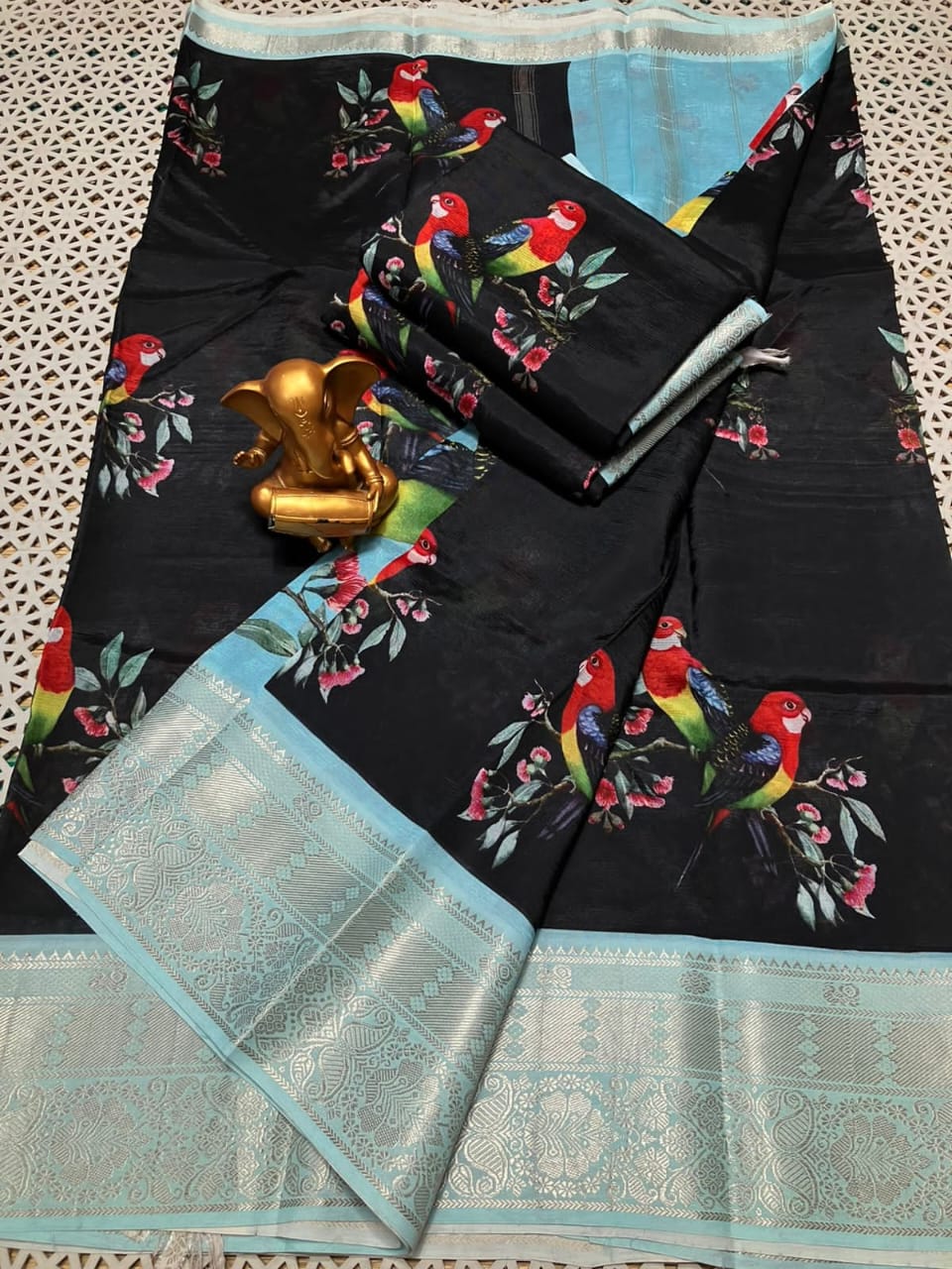 Mihika | Digitally printed cotton silk saree