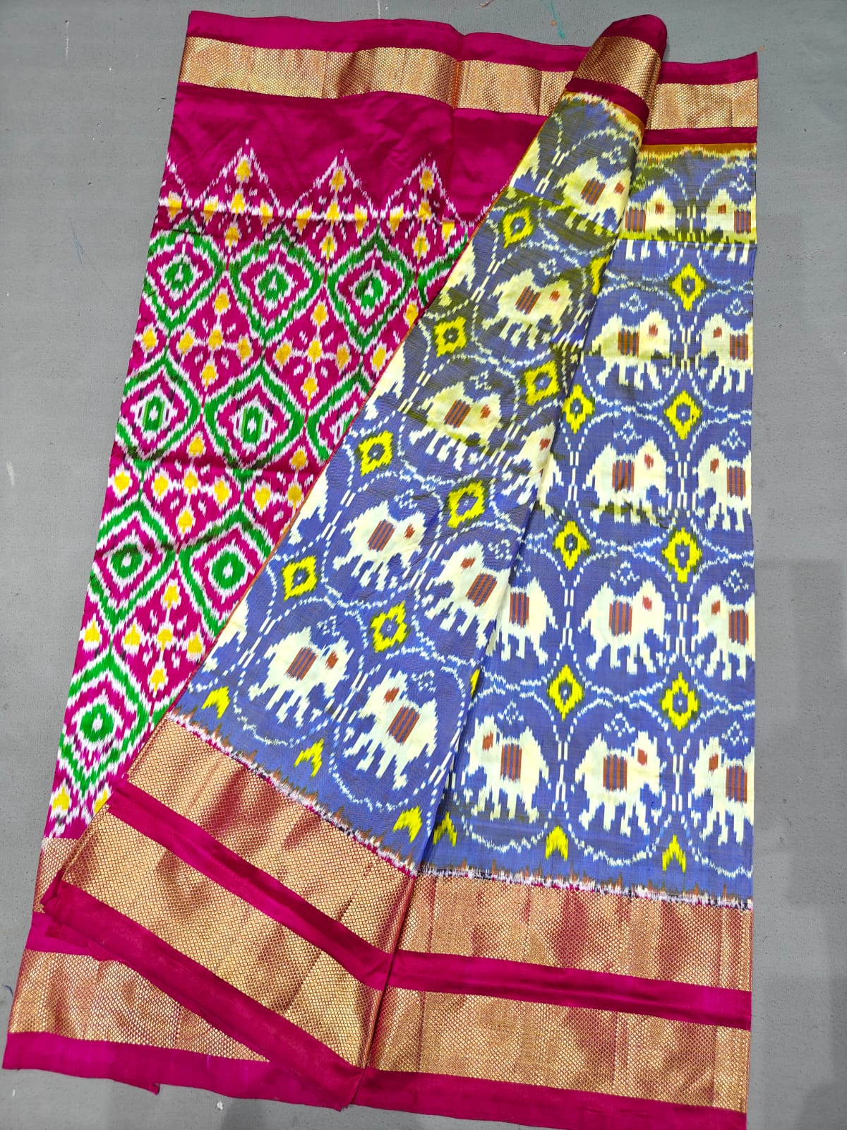 Latest and Exclusive 
*IKKAT SILK  SAREES*

👉🏻 *EXCLUSIVE   SPL DESIGN SAREES** 

Silk mark Certified 
Double weaving 


*Spl KADDI PET BORDER SAREES*
