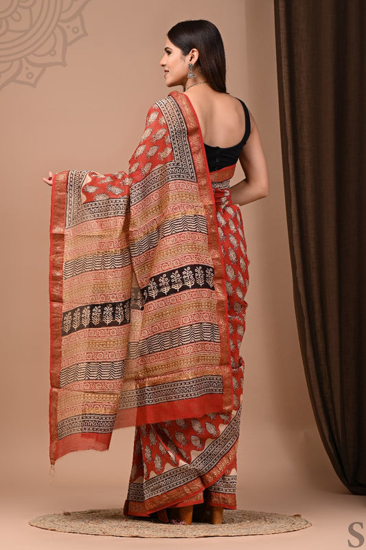 Mrinalika | Block prints on cotton silk