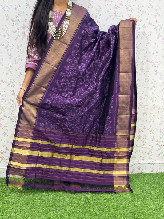 Ijo | Ikat Pure Silk Dupatta