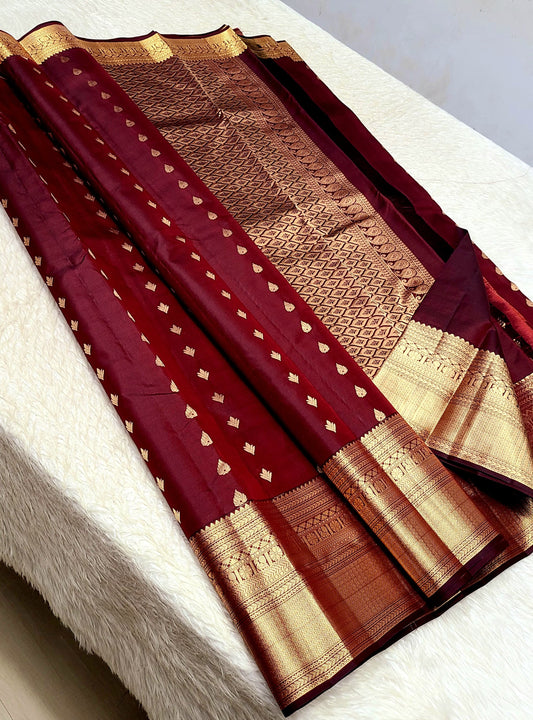 Bhavyaita | 1G zari kanjeevaram saree