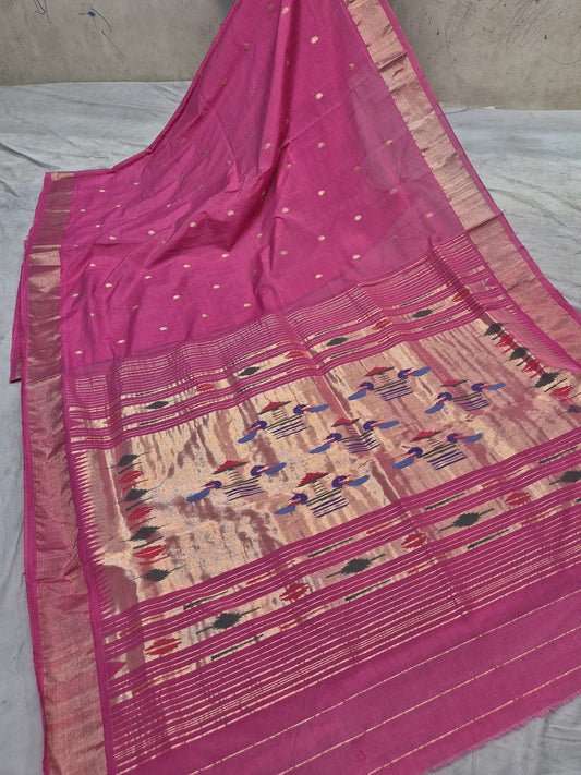 Paijanya | Cotton Handloom Paithani Saree