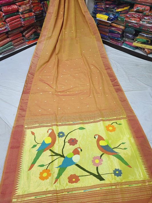 Aditi | Cotton Handloom Paithani Saree