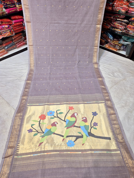 Anvi | Cotton Handloom Paithani Saree
