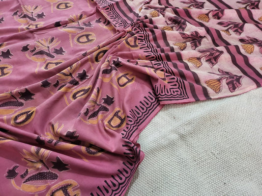 Panday | block printed by hand on Kota Doria cotton sarees