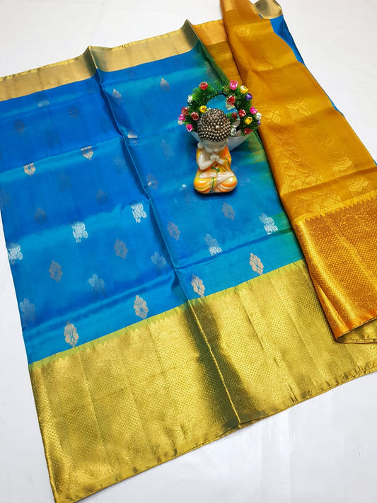 🌹uppada pattu🌹
💐🌹 Kanchi border Kalanjali buta sarees 
 🌹Good quality 💐👌👌👌
 Fabric: uppada pattu/pattu 💐💐