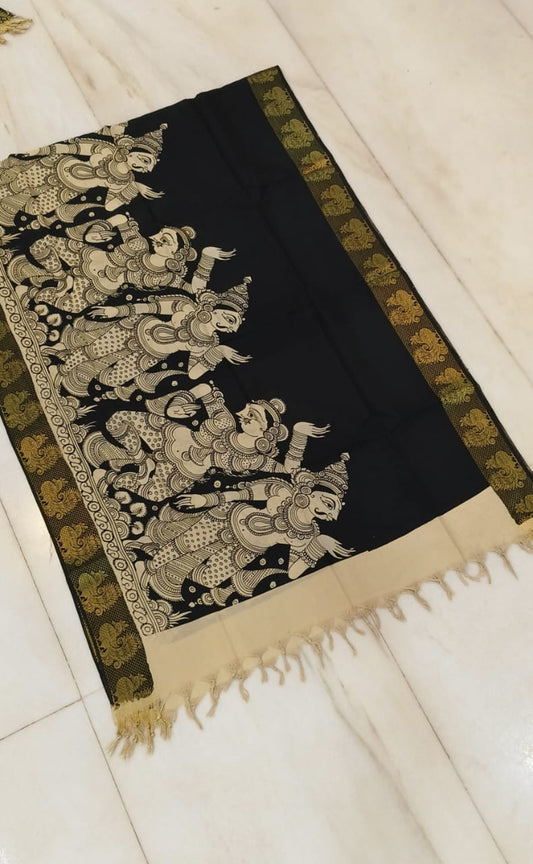 Sangeetha | Kalamkari-Silk-Dupatta