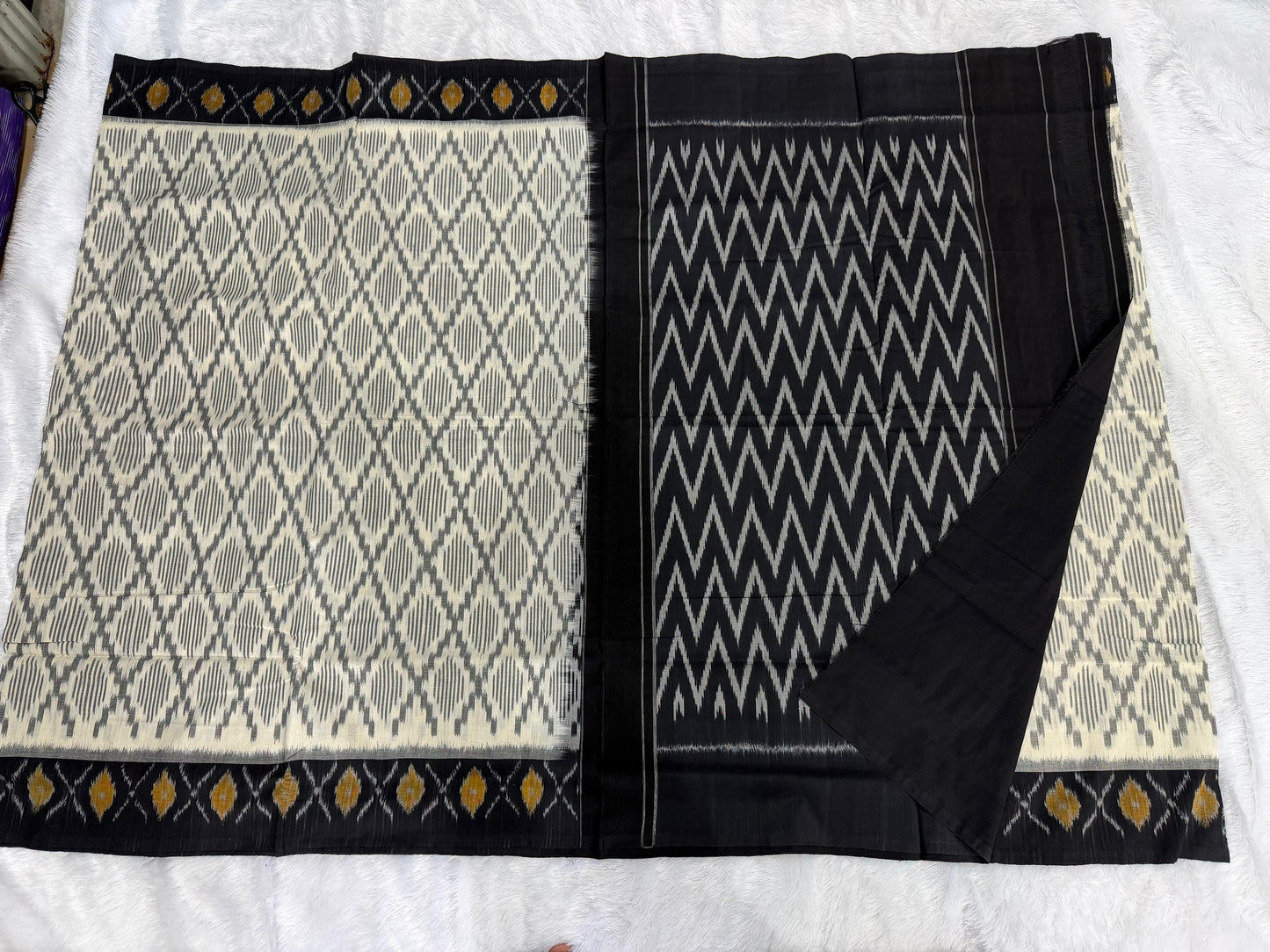 New arrivals 
Pure Mercerized  100 count
double ikat cotton  sarees 
With  blouse included with saree