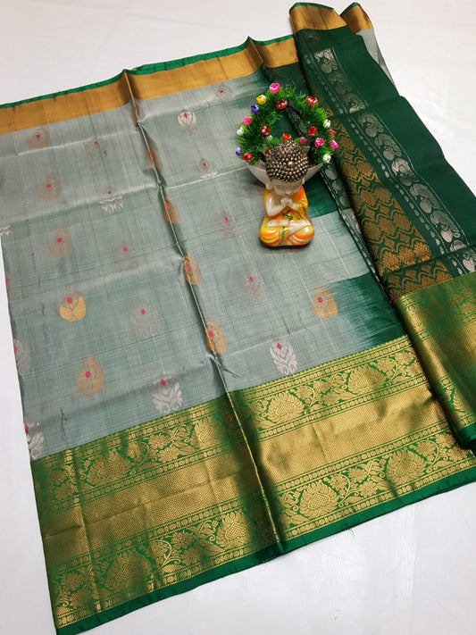 🌹uppada pattu🌹
💐🌹 Kanchi border Kalanjali buta sarees 
 🌹Good quality 💐👌👌👌
 Fabric: uppada pattu/pattu 💐💐