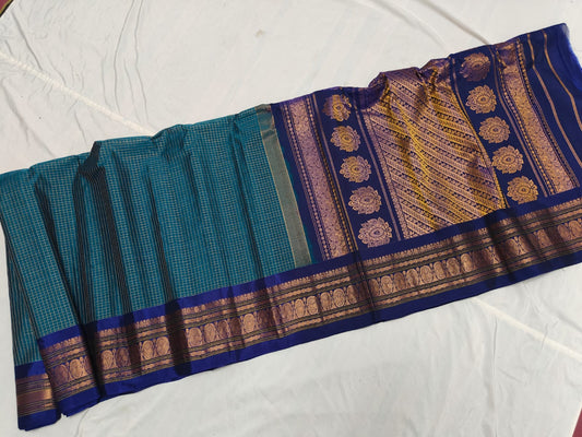 GADWAL HANDLOOM SICO CHECK SAREE