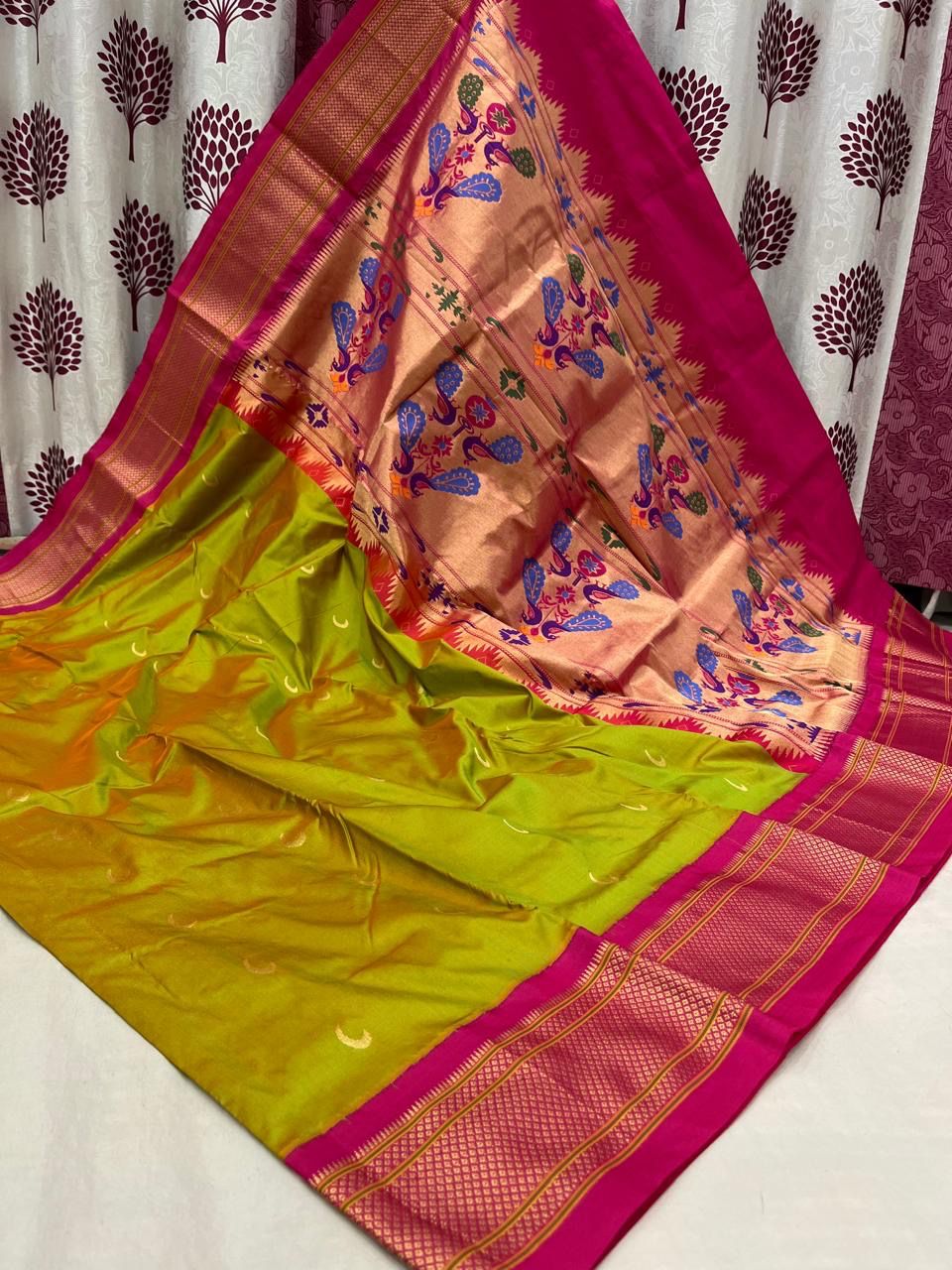 Phedra | Powerloom Kadiyal Paithani Silk Saree