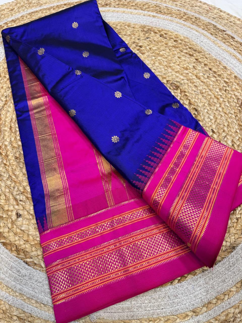 *All New Colours* 

*Exclusive silk ilkal saree*
*Pure silk korvai temple border* with *body butta* design superior quality ilkal saree & contrast blouse 
6.10mtrs length 
Full body pure silk 
Border, pallu & blouse semi silk

