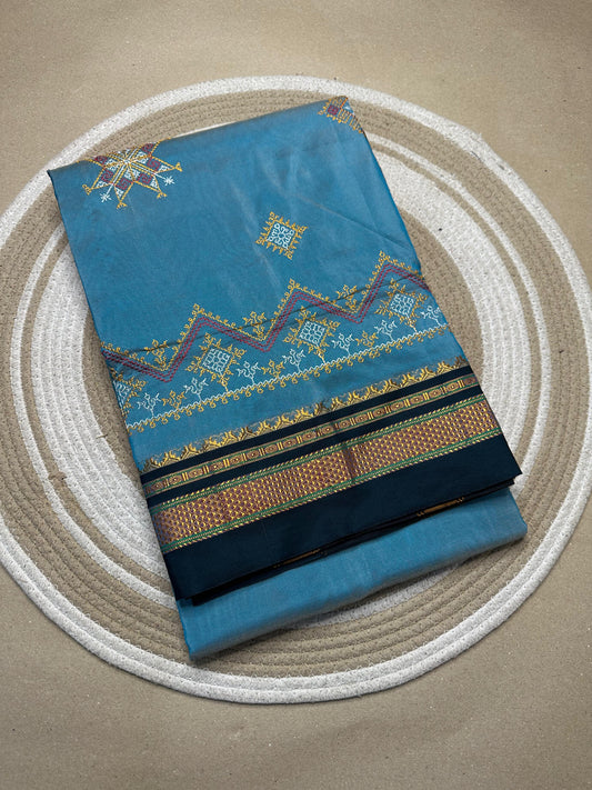 Kasavi | Kasuti Work on Cotton Saree