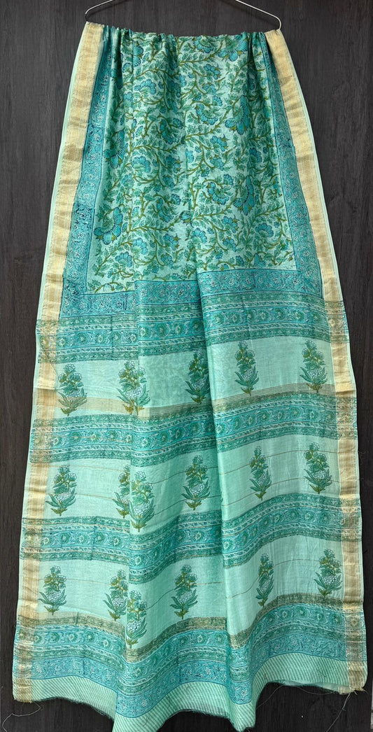 Ciesla | Block printed Maheshwari Silk Saree