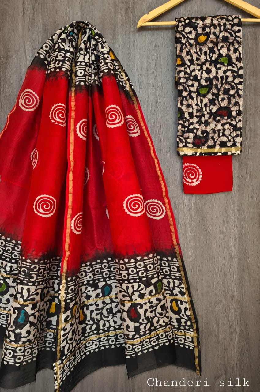 Tanna | hand block printed chanderi sarees