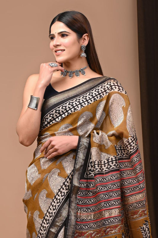 Monisha | Block prints on cotton silk