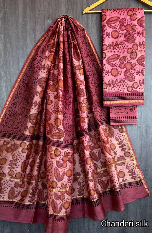 Bhattal | hand block printed chanderi sarees