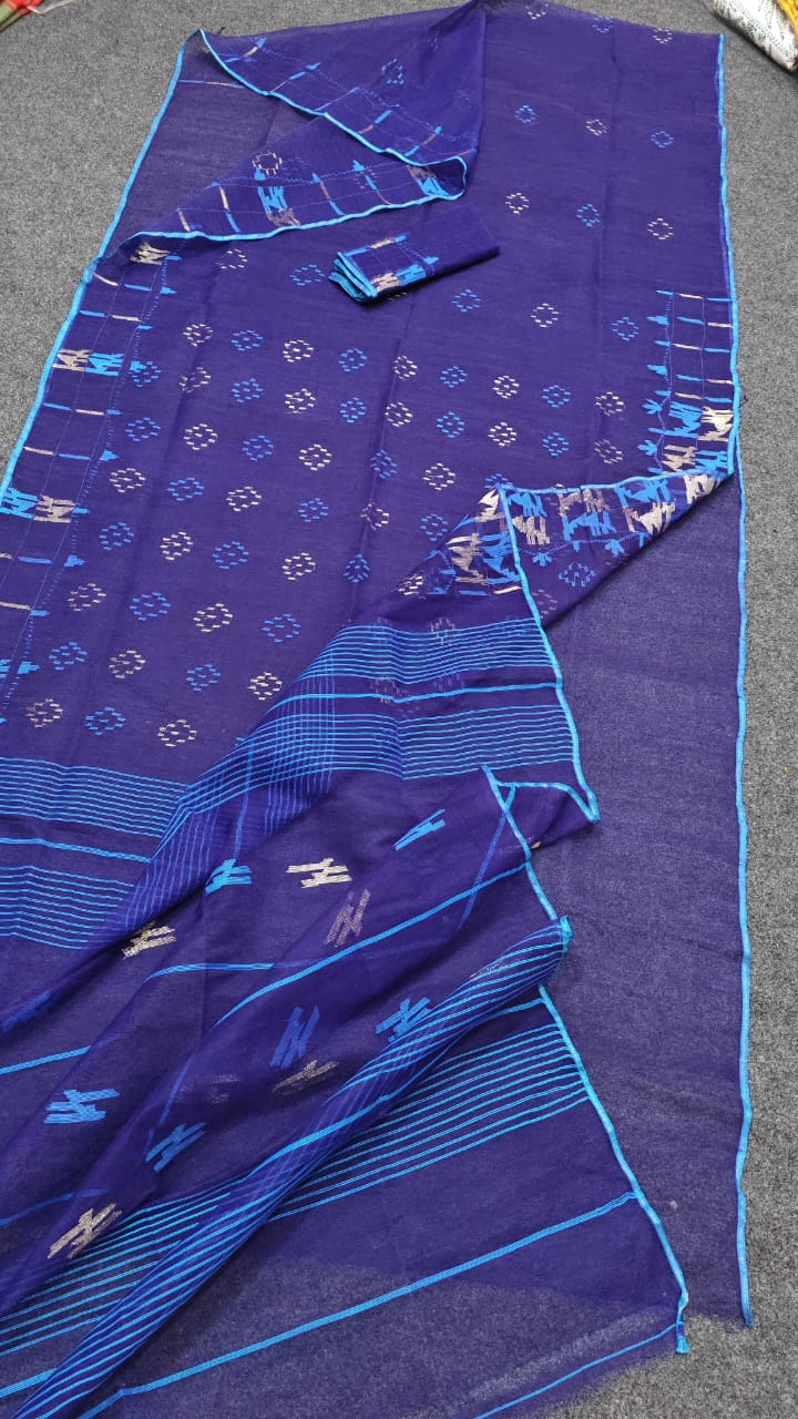 Dimple | Cotton Silk Dhakai Saree