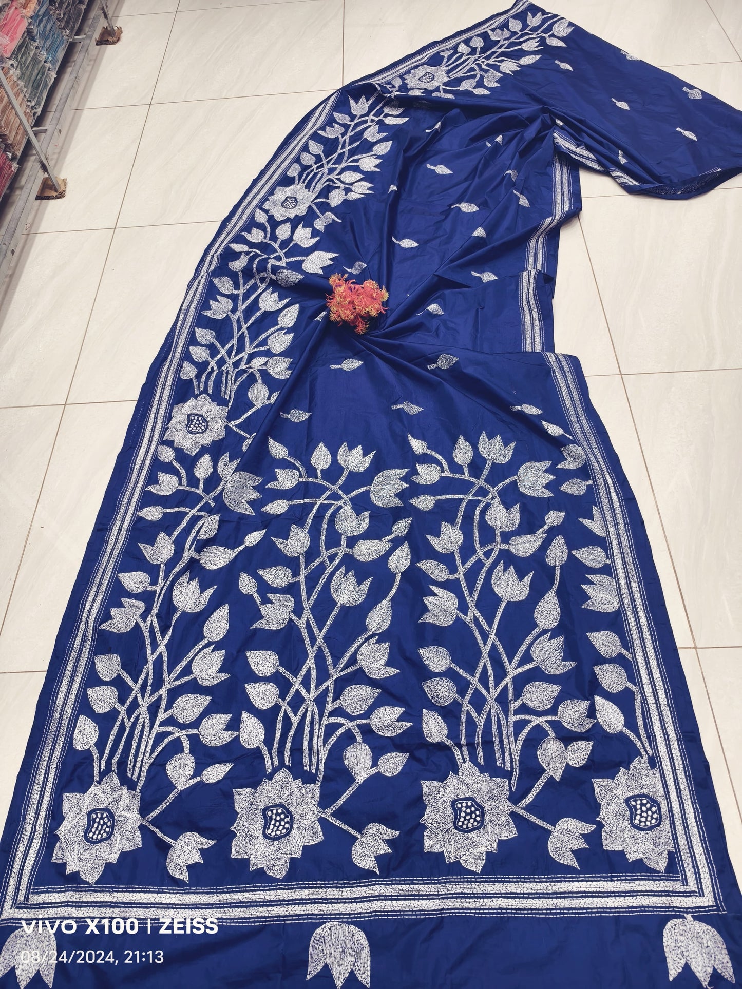 Madivada | Hand Made Kantha Embroidery on Semi Silk