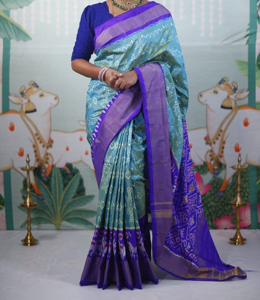 Sama-ikkat-silk-saree | Ikkat-silk-saree