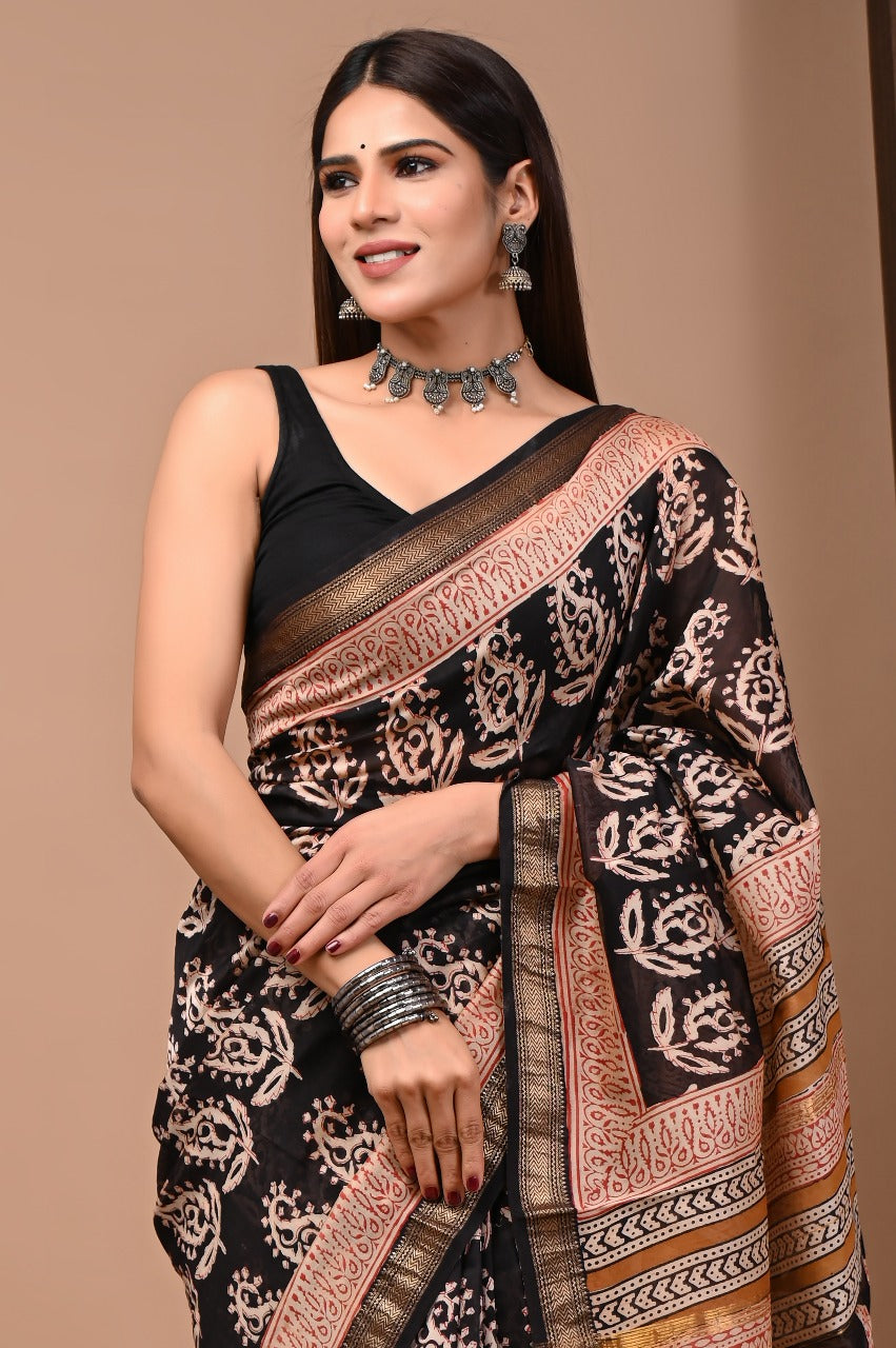 Mehak | Block prints on cotton silk