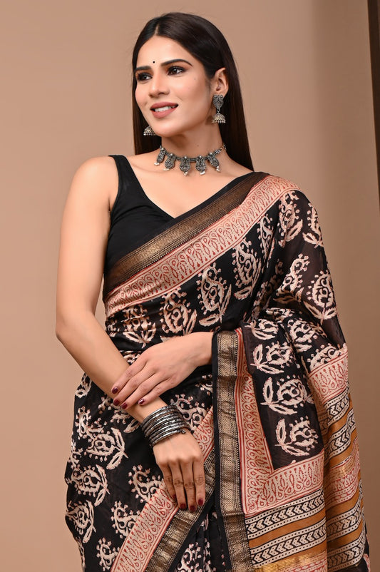 Mehak | Block prints on cotton silk