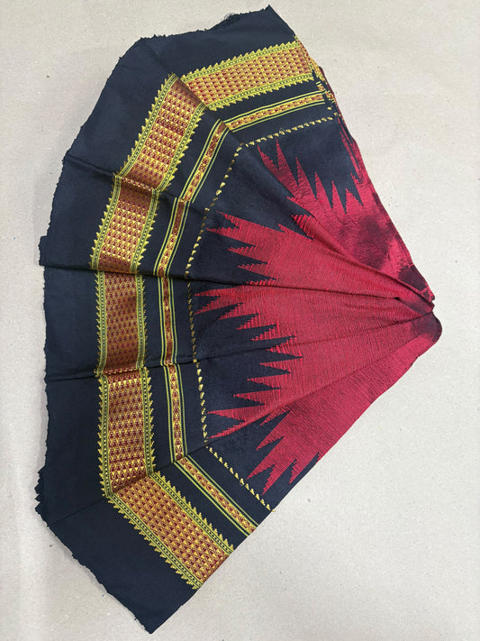 100%silk saree chikki paras Temple silk saree silk pallu contrast saree 6.2m