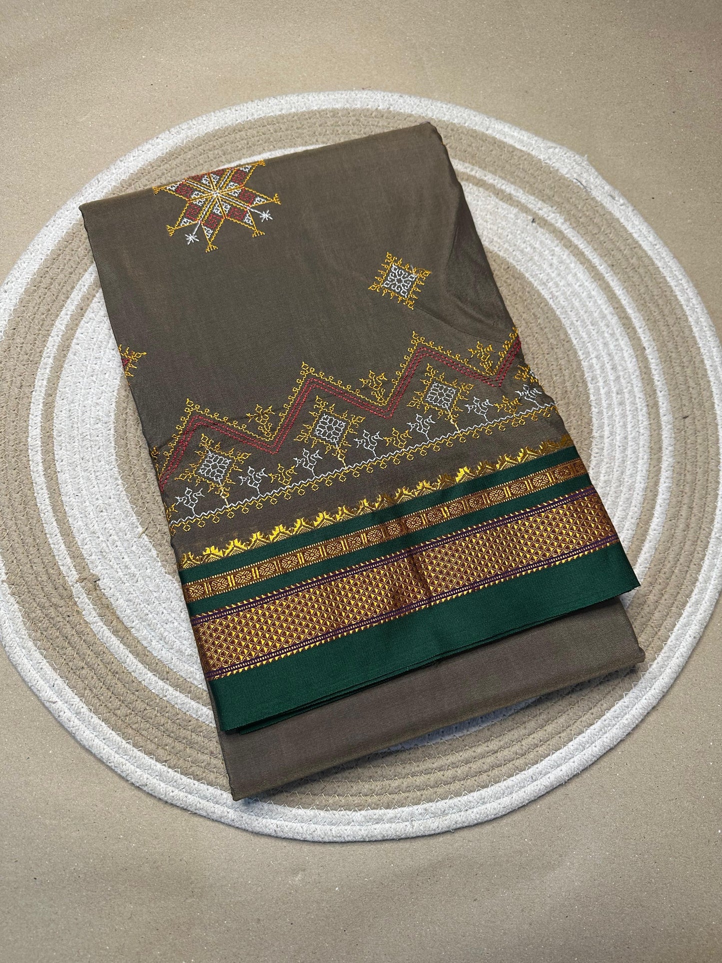 Kasvina | Kasuti Work on Cotton Saree