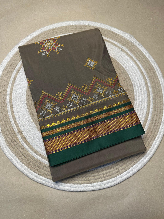 Kasvina | Kasuti Work on Cotton Saree