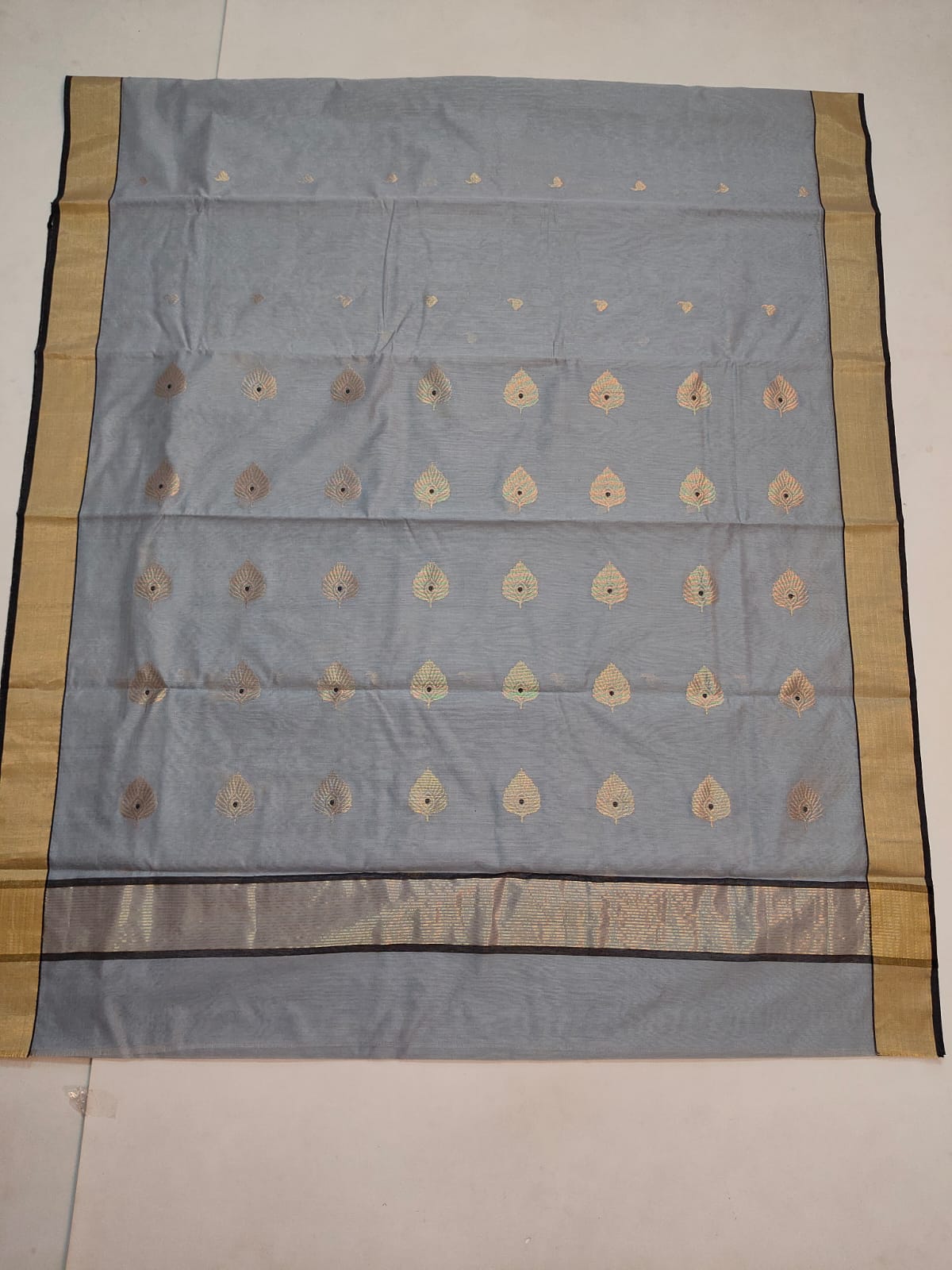 Silk y cotton 
Chanderi
 saree 
