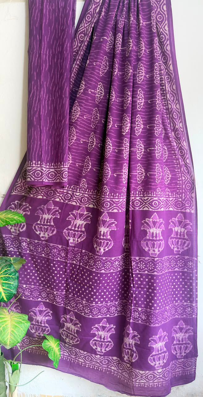 block prints on mul cotton