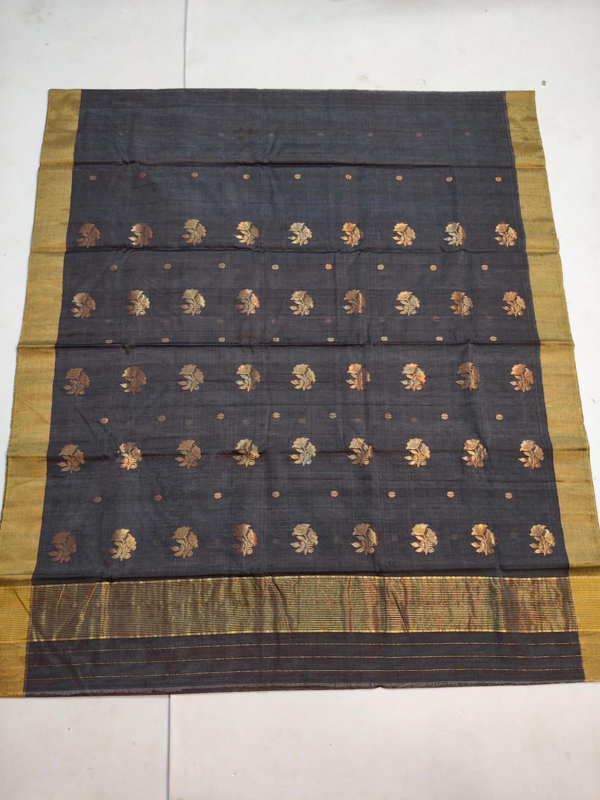 Silk y cotton 
Chanderi
 saree 
