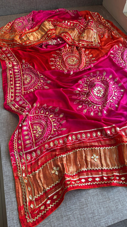 Aarashree | Gota Patti on Gajji Silk
