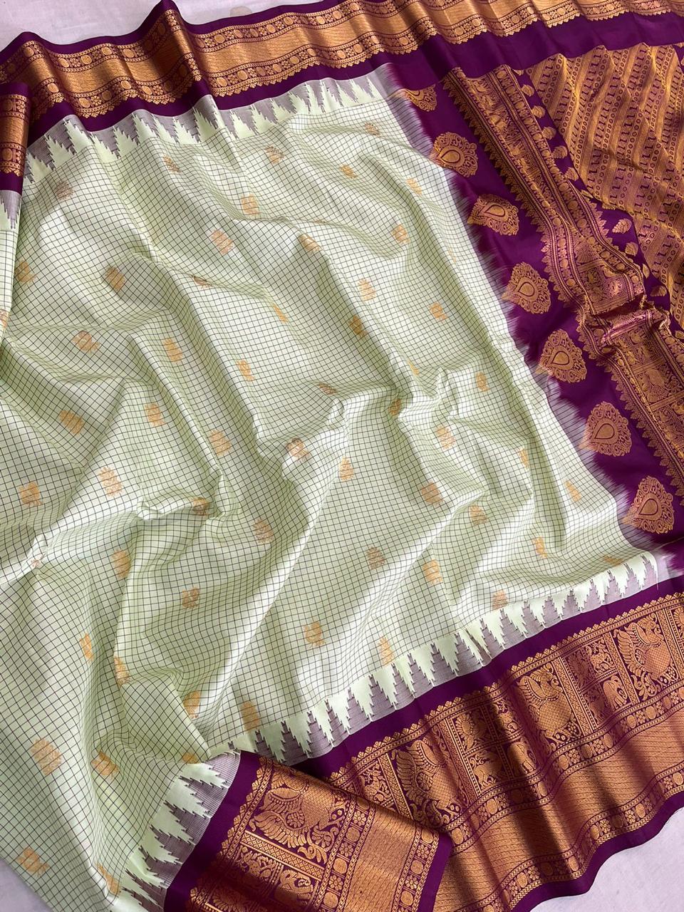 Asha | Gadwal Sarees in pure Silk