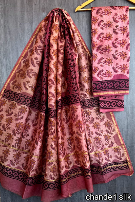 Rathod | hand block printed chanderi sarees