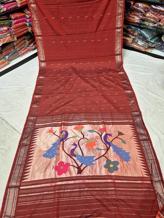 Ishita | Cotton Handloom Paithani Saree