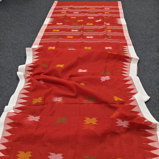 Authentic handloom
 monipuri cotton saree
With bp

