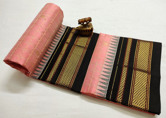 Amrita-ilkal-pure-silk-saree Checked Ilkal Pure Silk Saree