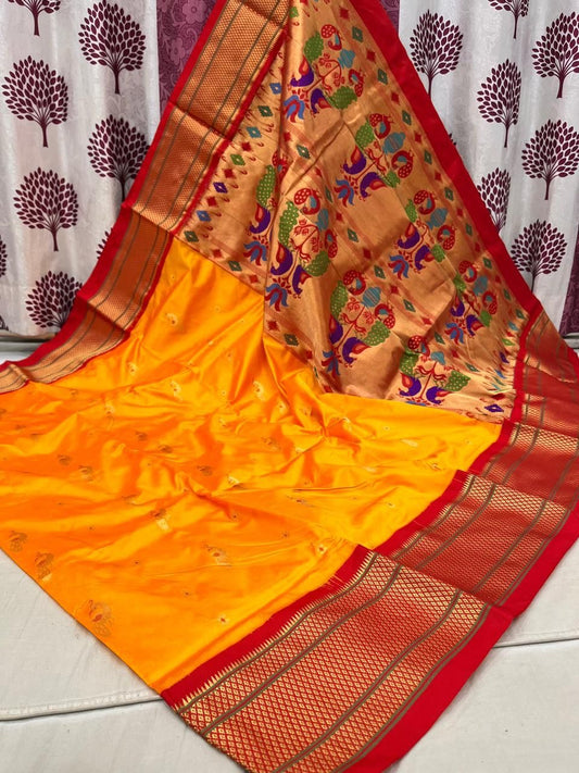 Parsephone | Powerloom Kadiyal Paithani Silk Saree