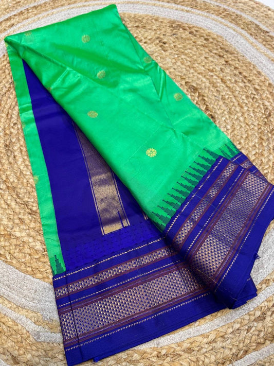*All New Colours* 

*Exclusive silk ilkal saree*
*Pure silk korvai temple border* with *body butta* design superior quality ilkal saree & contrast blouse 
6.10mtrs length 
Full body pure silk 
Border, pallu & blouse semi silk
