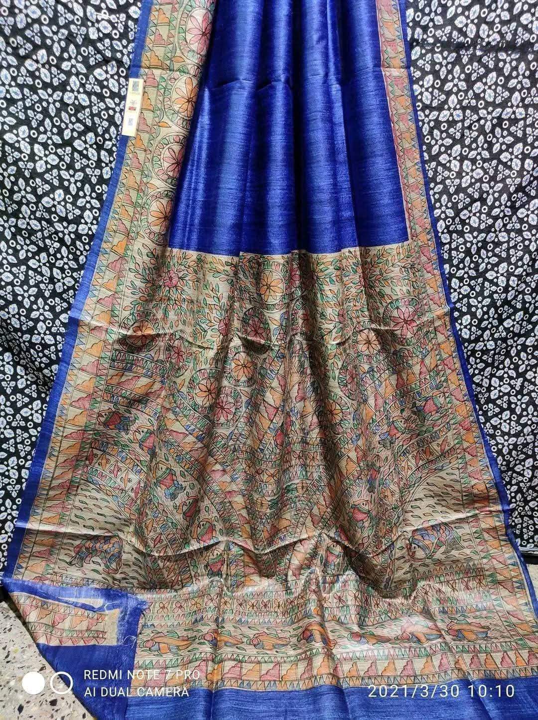 Gopika | Madubani on Gheecha Tussar Silk