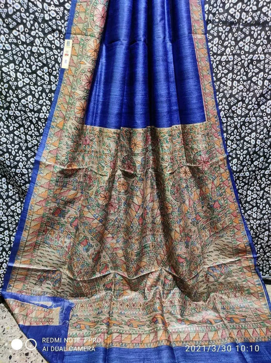 Gopika | Madubani on Gheecha Tussar Silk