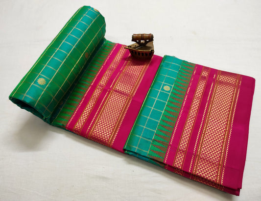 Anjana-ilkal-pure-silk-saree Checked Ilkal Pure Silk Saree