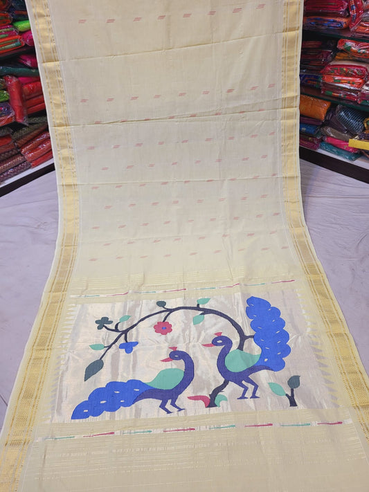 Eesha | Cotton Handloom Paithani Saree