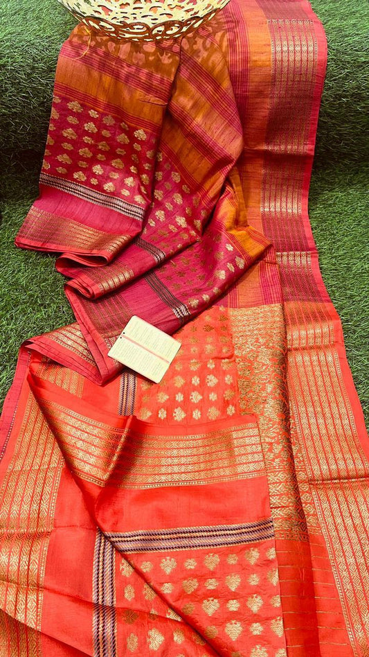 Ishita-tussar-banarasee | Tussar silk Banarasee sarees