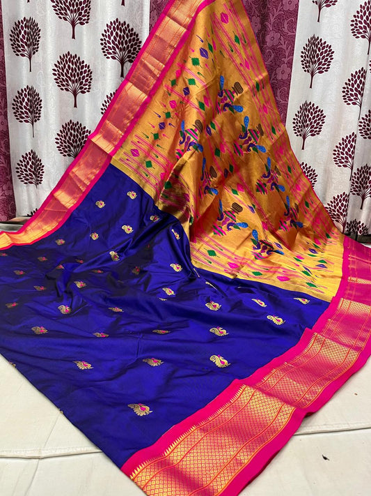 Bhapadma | Powerloom Kadiyal Paithani Silk Saree