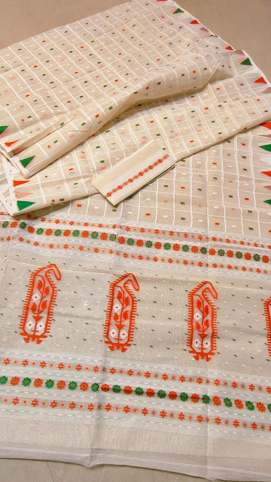 Janakiika | Half Silk Jamdani