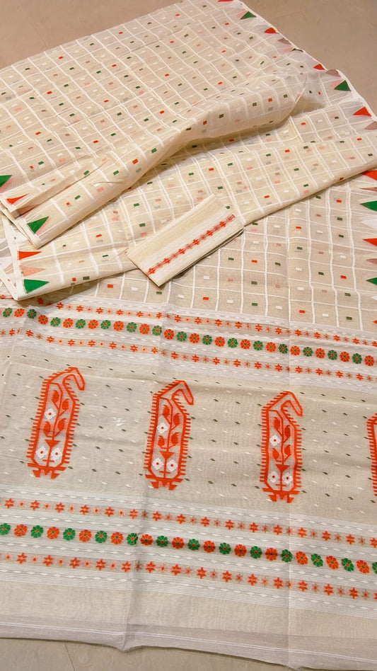 Janakiika | Half Silk Jamdani