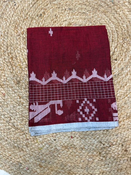 *Metirials*- 100 Count Cotton
 *Item Nam*- Authentic 100% Cotton
 Jamdani Neddle Work Blouse Piece 